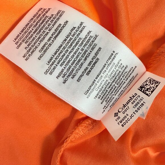 Columbia PFG Terminal Tackle Shirt Mens L Orange Long Sleeve Moisture Wicking - Picture 13 of 16